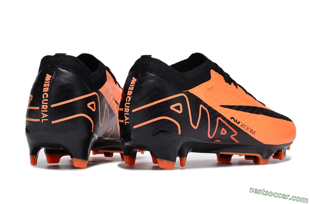 Nike Air Zoom Mercurial Vapor 15 Elite FG Low-Tops Soccer Cleats - Orange/Black 6