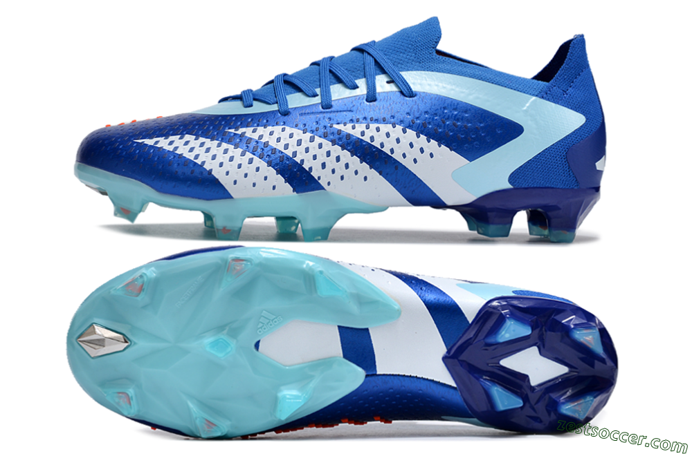 Adidas Predator Accuracy Paul Pogba.1 FG Low-Tops Soccer Cleats - Blue/White/Jade 1