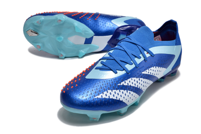 Adidas Predator Accuracy Paul Pogba.1 FG Low-Tops Soccer Cleats - Blue/White/Jade