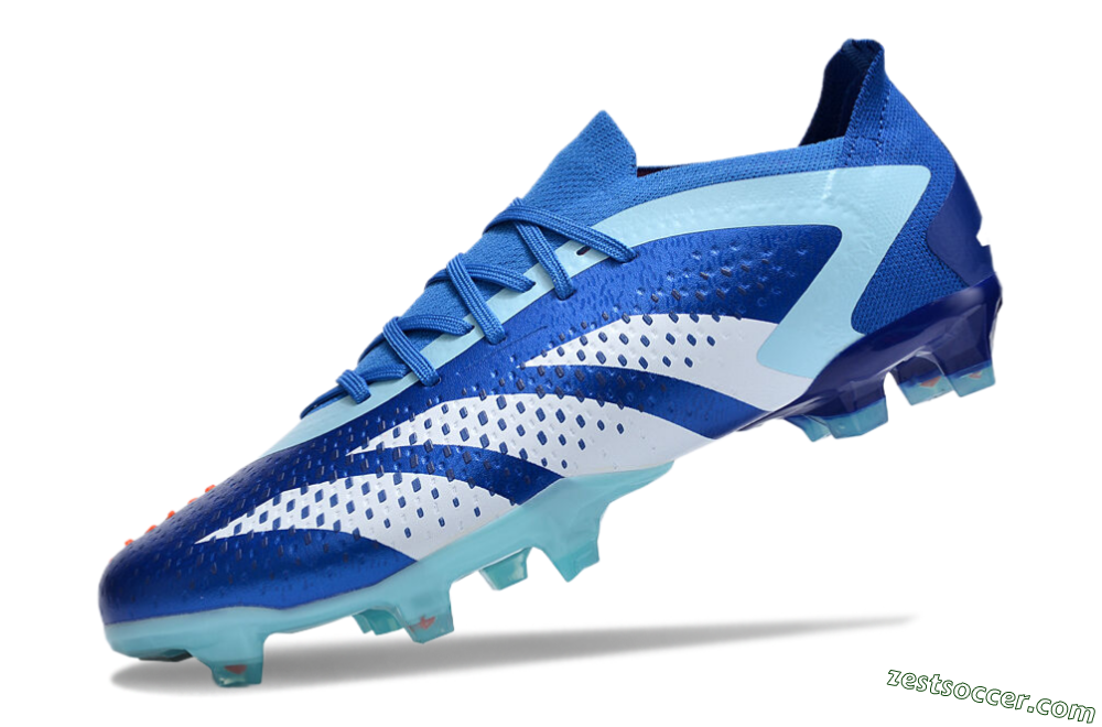 Adidas Predator Accuracy Paul Pogba.1 FG Low-Tops Soccer Cleats - Blue/White/Jade 5