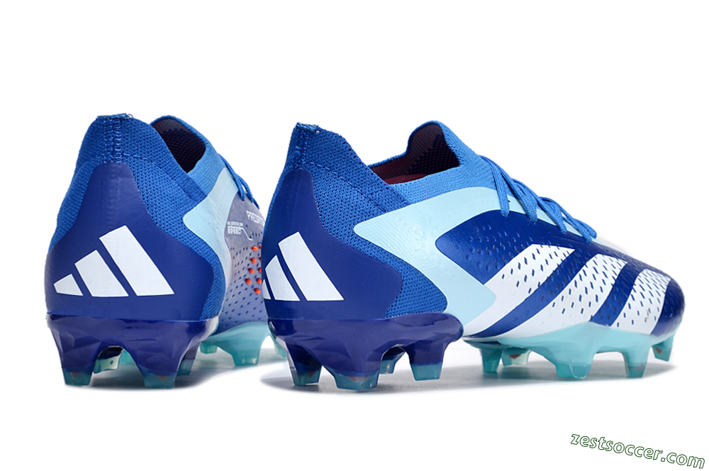 Adidas Predator Accuracy Paul Pogba.1 FG Low-Tops Soccer Cleats - Blue/White/Jade 6