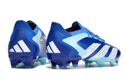 Adidas Predator Accuracy Paul Pogba.1 FG Low-Tops Soccer Cleats - Blue/White/Jade