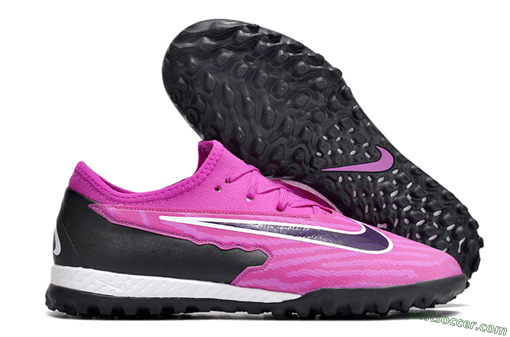 Nike React Phantom GX Pro TF Low-Tops Soccer Shoes - Pink/Purple/Black 0