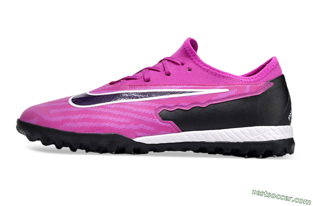 Nike React Phantom GX Pro TF Low-Tops Soccer Shoes - Pink/Purple/Black 2