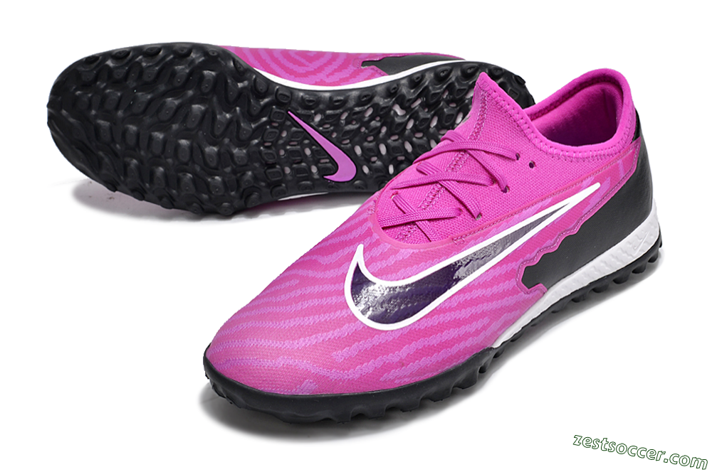 Nike React Phantom GX Pro TF Low-Tops Soccer Shoes - Pink/Purple/Black 3