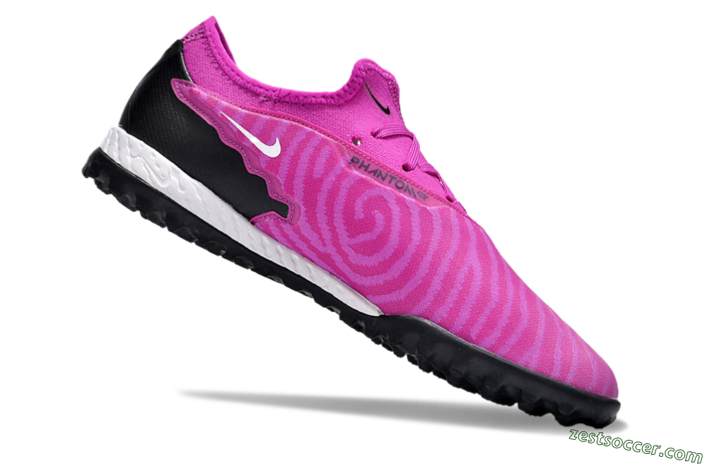Nike React Phantom GX Pro TF Low-Tops Soccer Shoes - Pink/Purple/Black 4