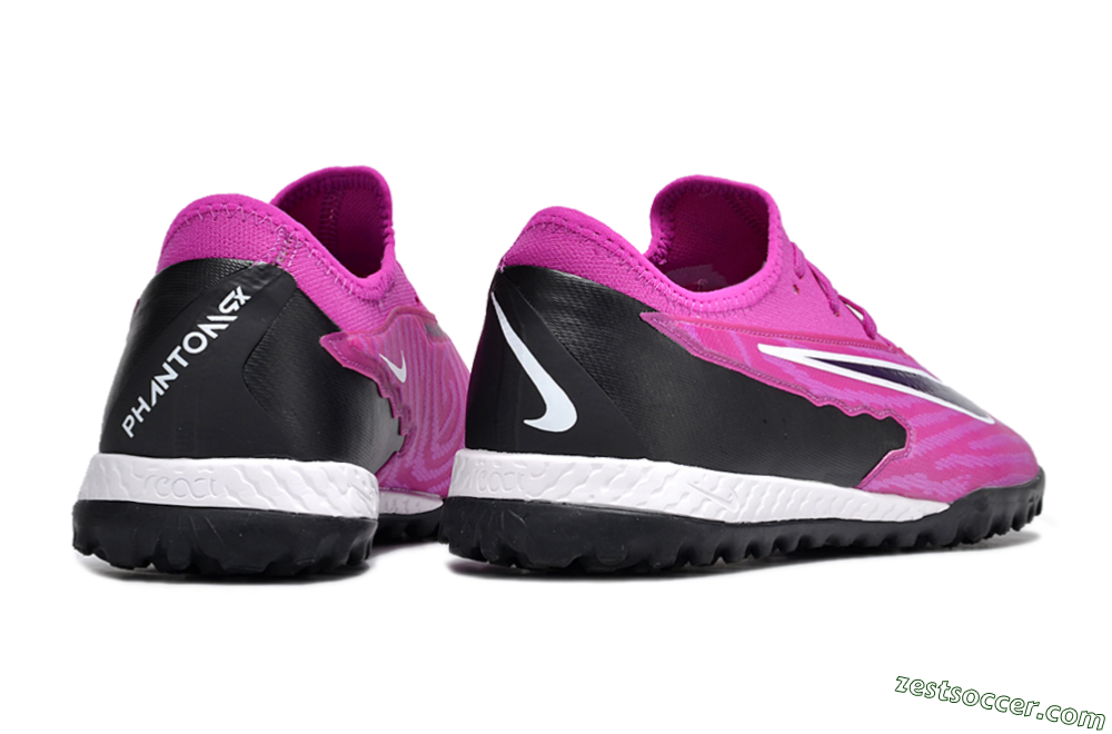 Nike React Phantom GX Pro TF Low-Tops Soccer Shoes - Pink/Purple/Black 6