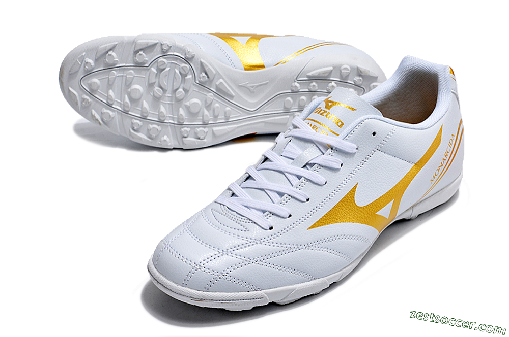 Mizuno Monarcida Neo Ckassic TF Low-Tops Soccer Shoes - White/Gold 3