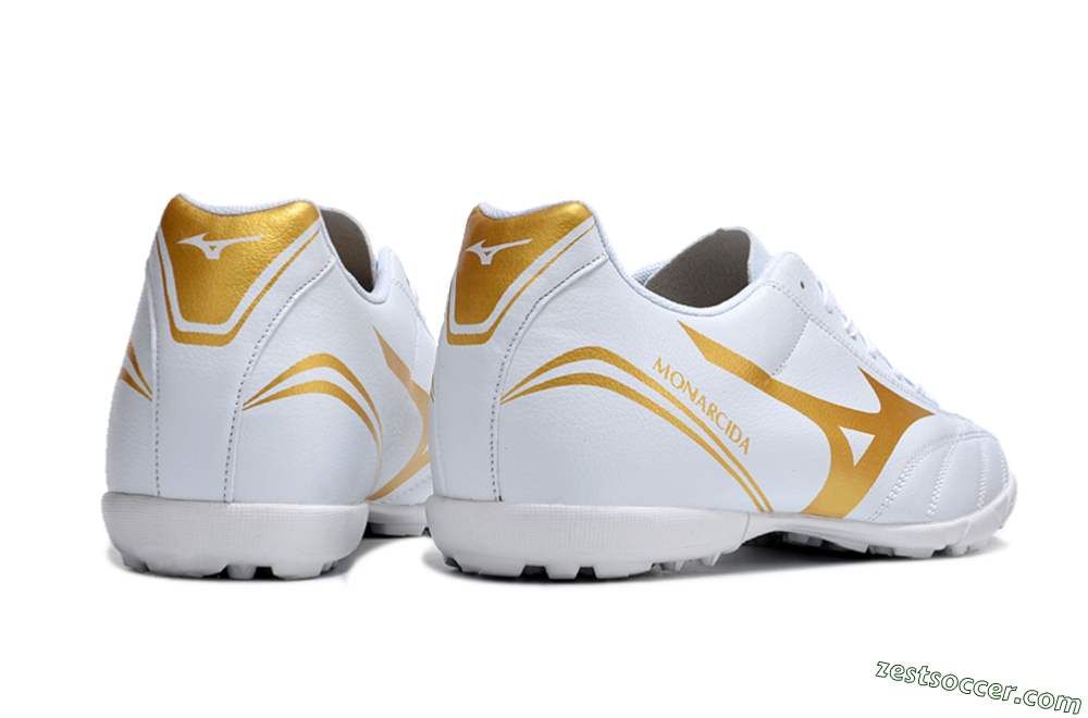 Mizuno Monarcida Neo Ckassic TF Low-Tops Soccer Shoes - White/Gold 4