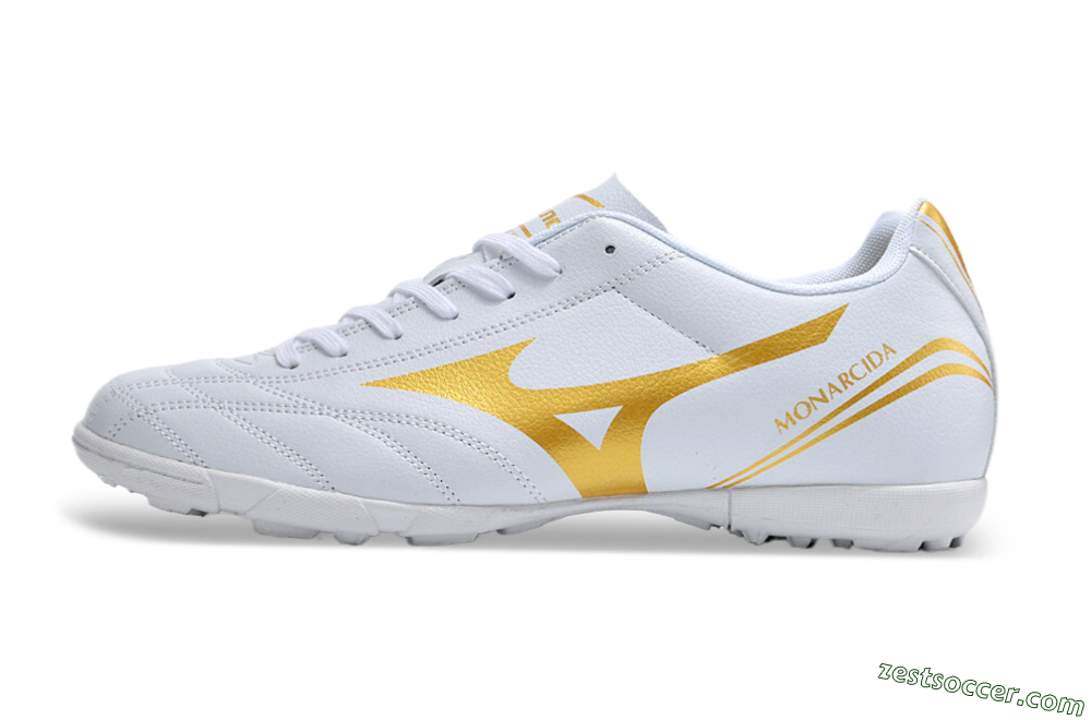 Mizuno Monarcida Neo Ckassic TF Low-Tops Soccer Shoes - White/Gold 2