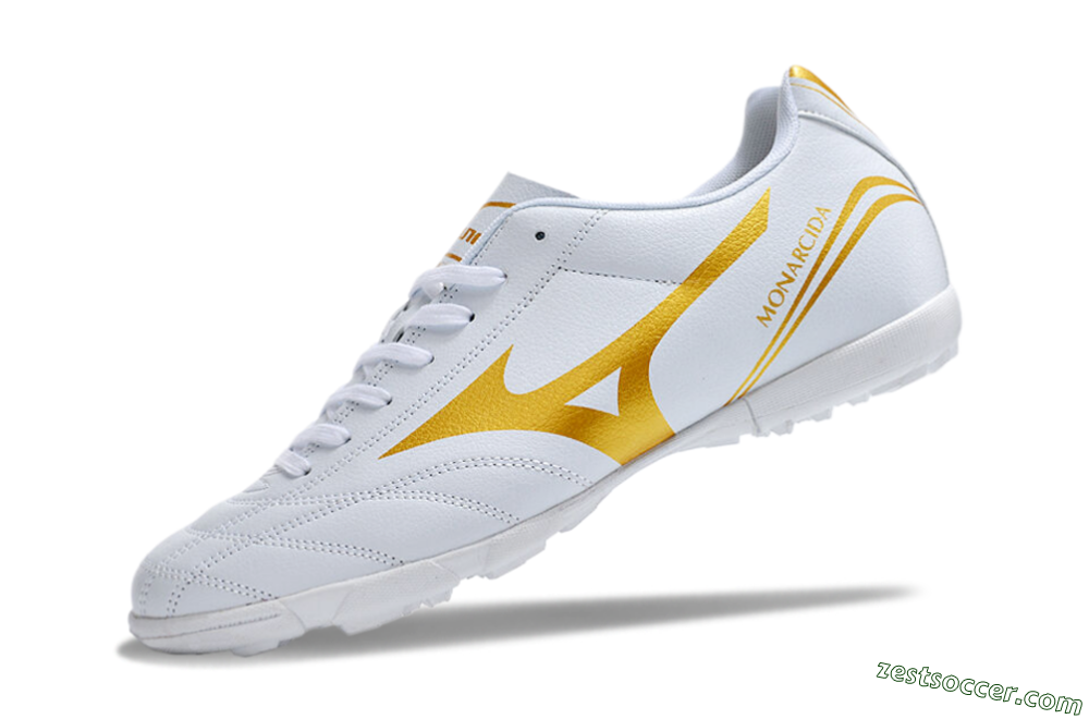 Mizuno Monarcida Neo Ckassic TF Low-Tops Soccer Shoes - White/Gold 6