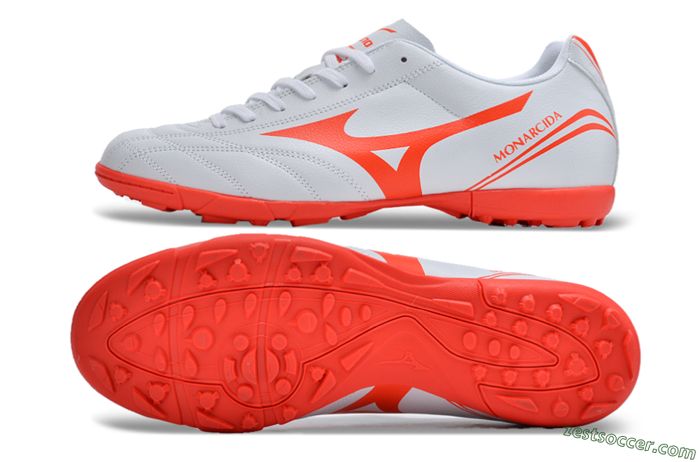 Mizuno Monarcida Neo Ckassic TF Low-Tops Soccer Shoes - White/Red 1