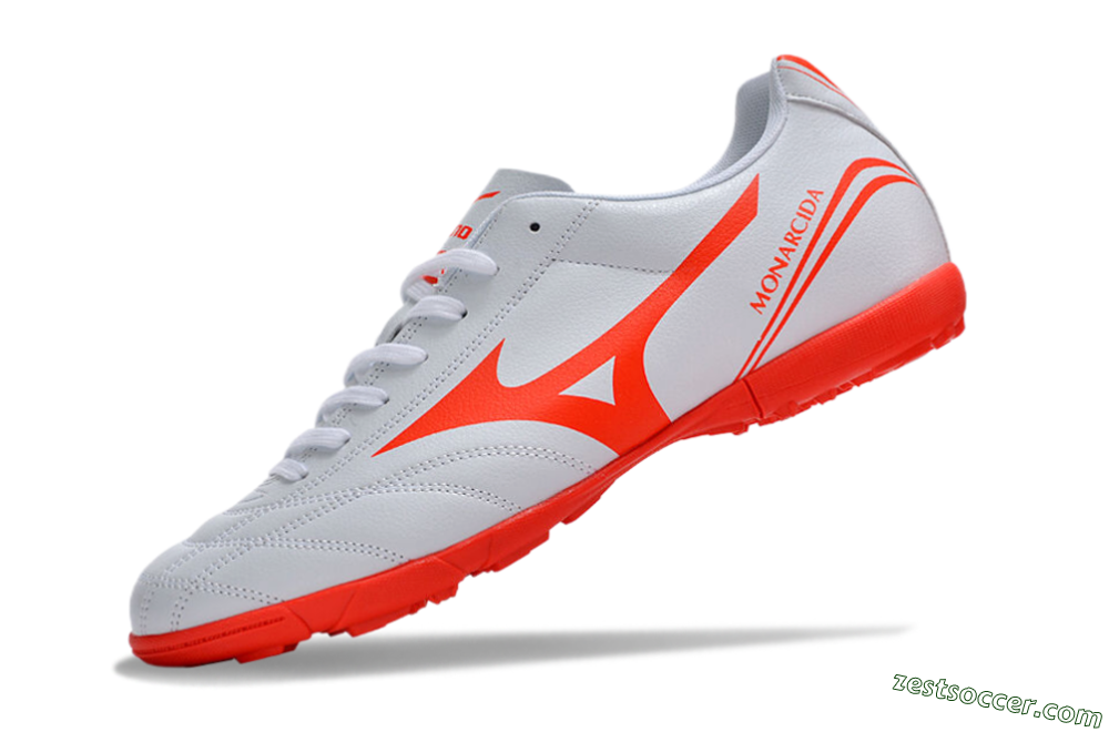 Mizuno Monarcida Neo Ckassic TF Low-Tops Soccer Shoes - White/Red 5