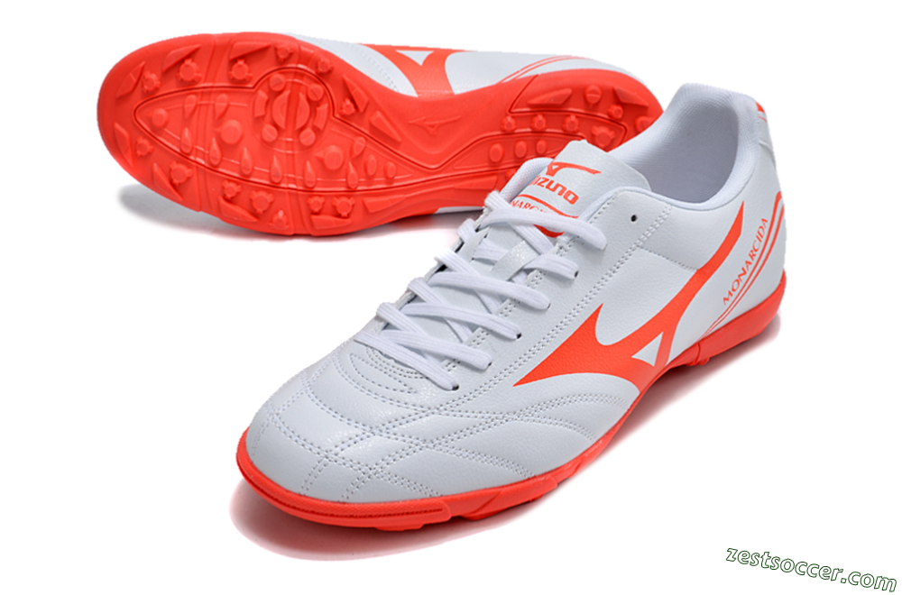 Mizuno Monarcida Neo Ckassic TF Low-Tops Soccer Shoes - White/Red 3