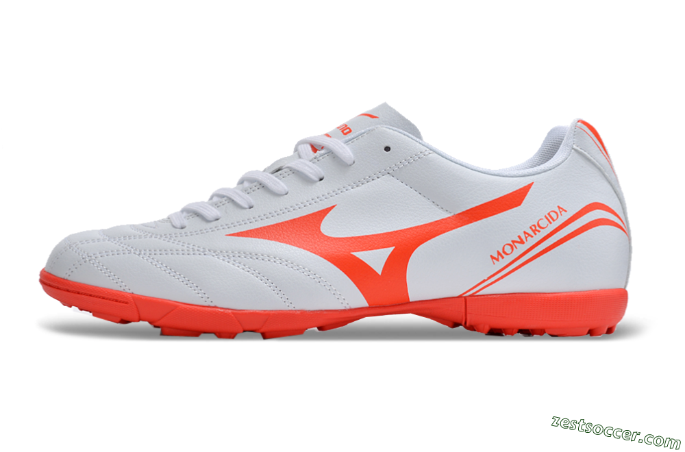Mizuno Monarcida Neo Ckassic TF Low-Tops Soccer Shoes - White/Red 2