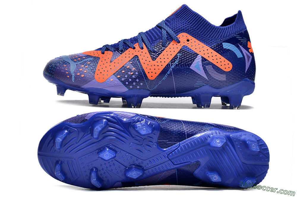 Puma Future Ultimate FG Low-Tops Soccer Cleats - Blue/Orange 1