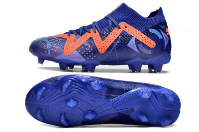 Puma Future Ultimate FG Low-Tops Soccer Cleats - Blue/Orange
