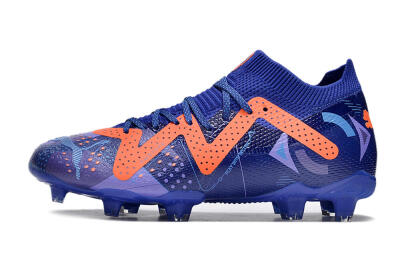 Puma Future Ultimate FG Low-Tops Soccer Cleats - Blue/Orange