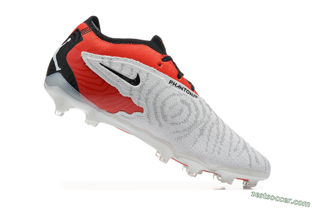 Nike Phantom GX Elite FG Low-Tops Soccer Cleats - White/Red/Black 6