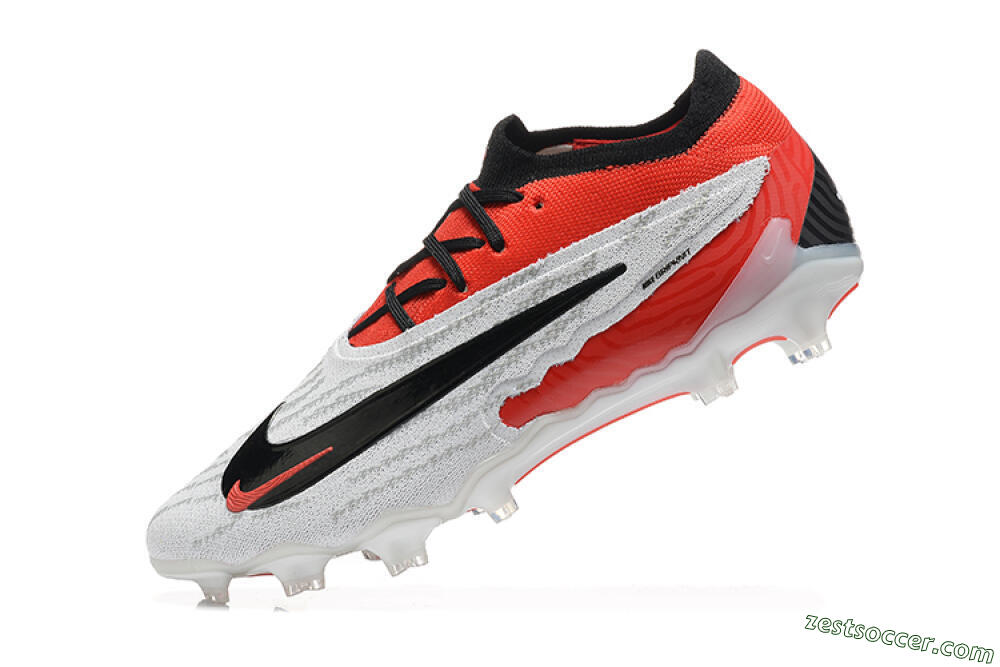 Nike Phantom GX Elite FG Low-Tops Soccer Cleats - White/Red/Black 7