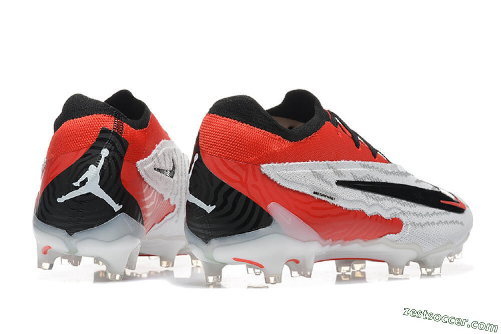 Nike Phantom GX Elite FG Low-Tops Soccer Cleats - White/Red/Black 8