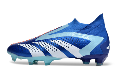 Adidas Predator Accuracy+ FG High-Tops Soccer Cleats - Blue/White/Orange