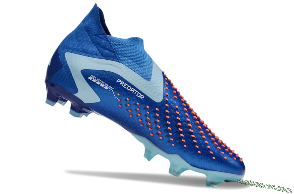 Adidas Predator Accuracy+ FG High-Tops Soccer Cleats - Blue/White/Orange 4