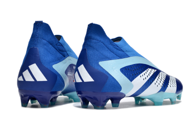 Adidas Predator Accuracy+ FG High-Tops Soccer Cleats - Blue/White/Orange