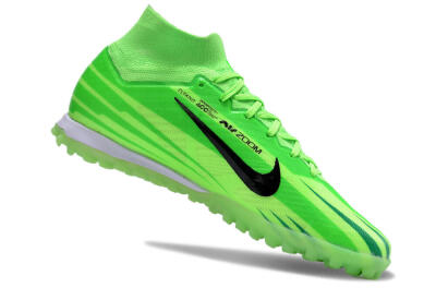 Nike Air Zoom Mercurial Superfly 9 Elite TF High-Tops Soccer Shoes - Green/Black/Whtie