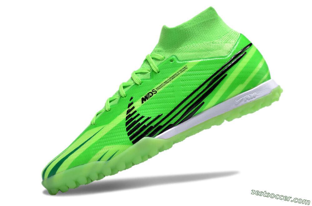 Nike Air Zoom Mercurial Superfly 9 Elite TF High-Tops Soccer Shoes - Green/Black/Whtie 5