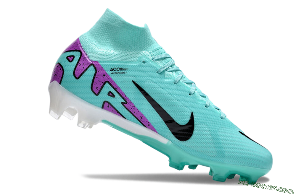 Nike Air Zoom Mercurial Superfly 9 Elite FG High-Tops Soccer Cleats - Blue/Black/Purple 4