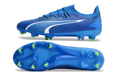 Puma Ultra Ultimate FG Low-Tops Soccer Cleats - Blue/White/Yellow