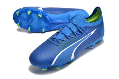 Puma Ultra Ultimate FG Low-Tops Soccer Cleats - Blue/White/Yellow