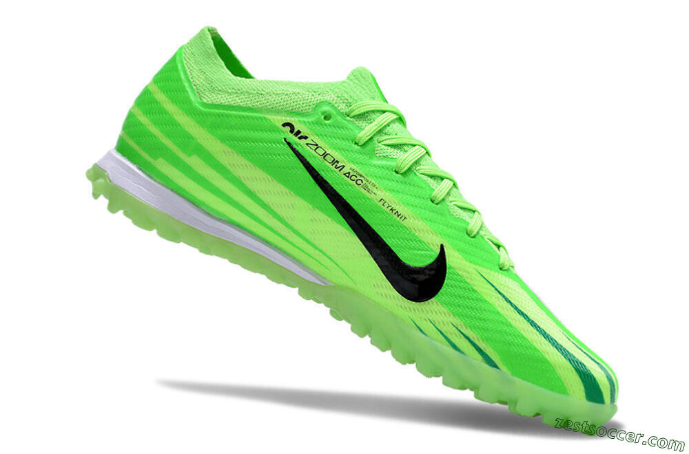 Nike Air Zoom Mercurial Vapor 15 Elite TF Low-Tops Soccer Shoes - Green/Black/Whtie 4