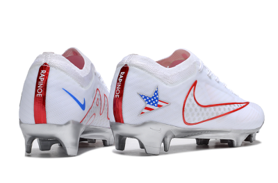 Nike Air Zoom Mercurial Vapor 15 Elite FG Low-Tops Soccer Cleats - White/Red/Silver
