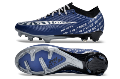 Nike Air Zoom Mercurial Vapor 15 Elite FG Low-Tops Soccer Cleats - Blue/Black/Silver