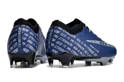 Nike Air Zoom Mercurial Vapor 15 Elite FG Low-Tops Soccer Cleats - Blue/Black/Silver