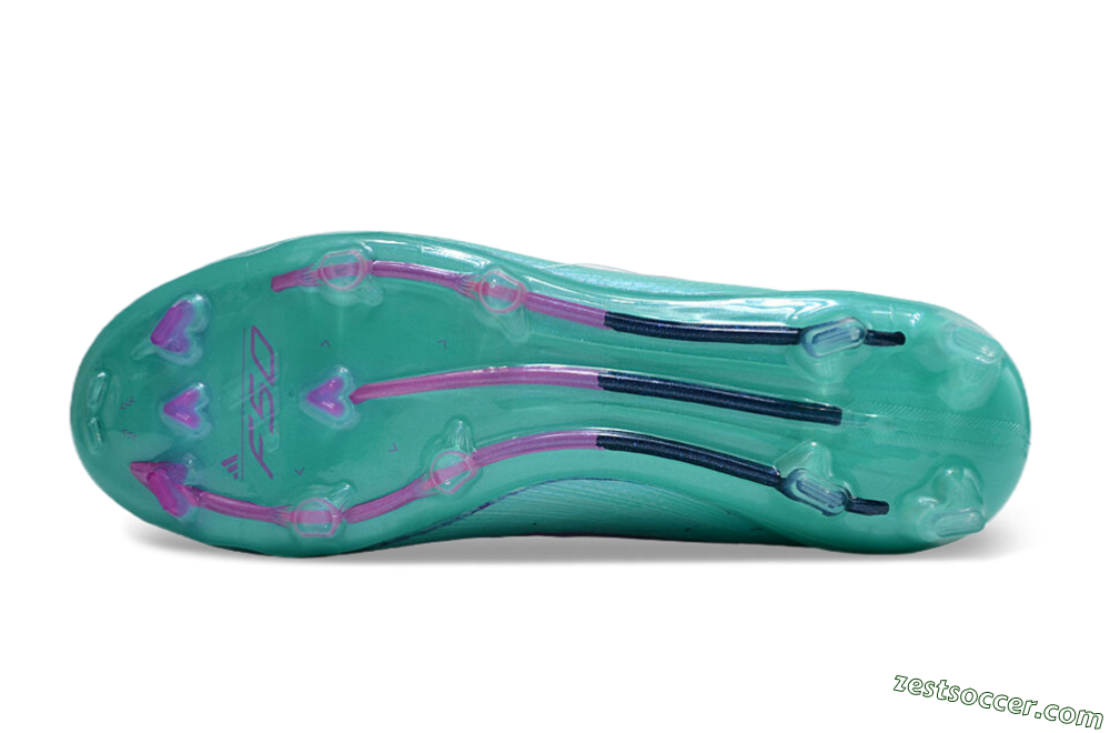 Adidas F50 Adizero FG Low-Tops Soccer Cleats - Jade/Purple/Blue 6