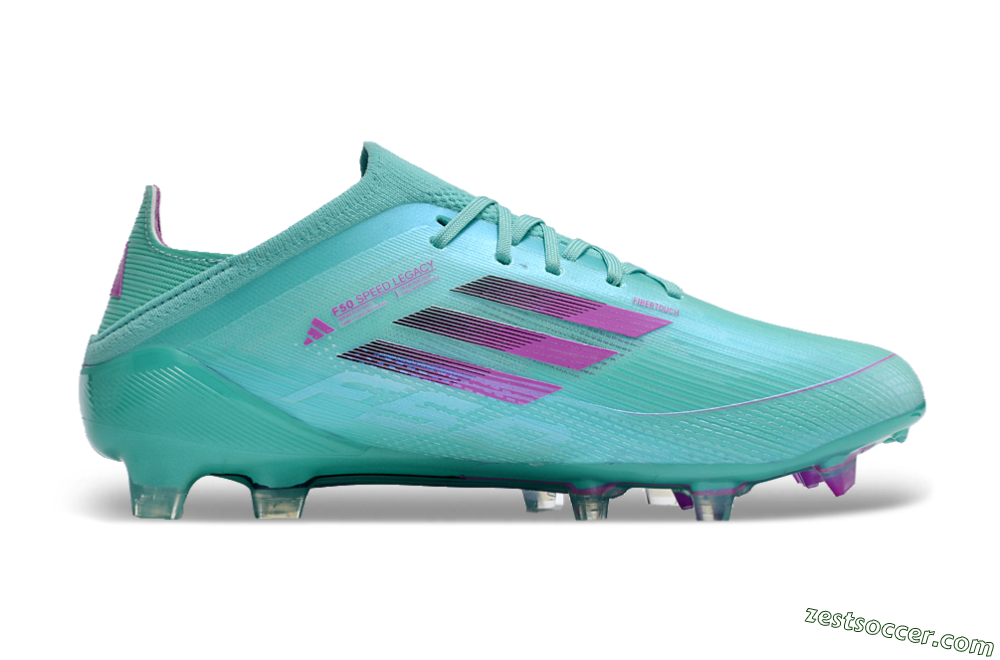 Adidas F50 Adizero FG Low-Tops Soccer Cleats - Jade/Purple/Blue 7