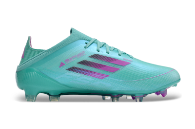 Adidas F50 Adizero FG Low-Tops Soccer Cleats - Jade/Purple/Blue