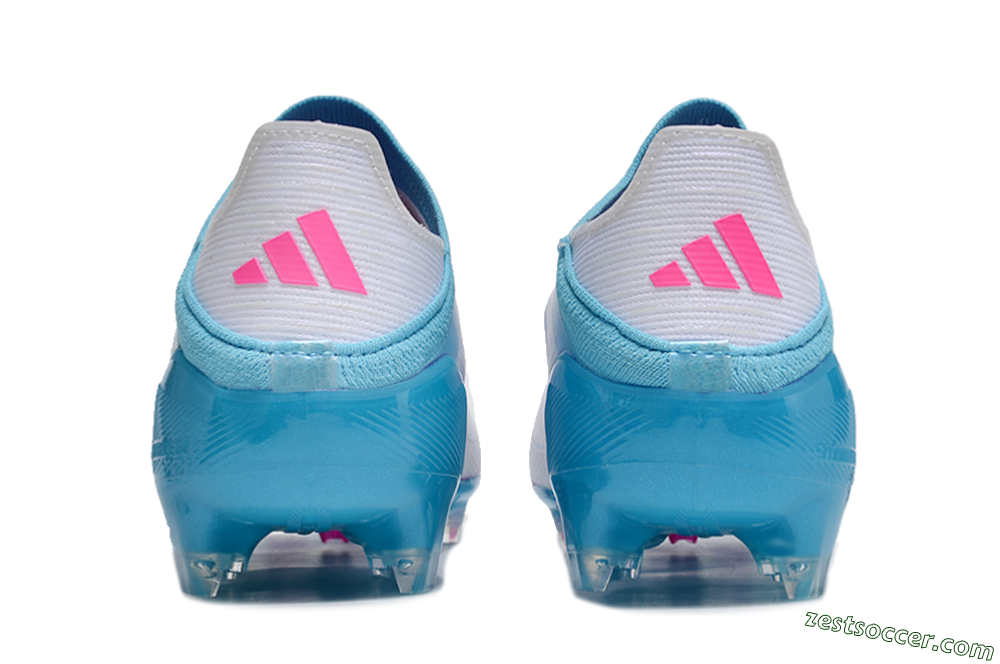 Adidas F50 Adizero FG Low-Tops Soccer Cleats - White/Blue/Pink 5