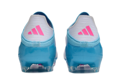 Adidas F50 Adizero FG Low-Tops Soccer Cleats - White/Blue/Pink