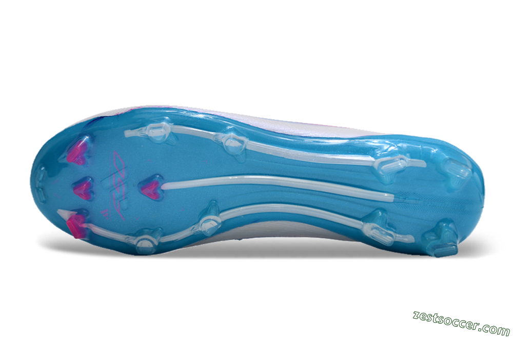 Adidas F50 Adizero FG Low-Tops Soccer Cleats - White/Blue/Pink 6