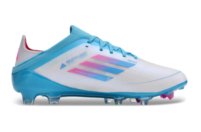 Adidas F50 Adizero FG Low-Tops Soccer Cleats - White/Blue/Pink