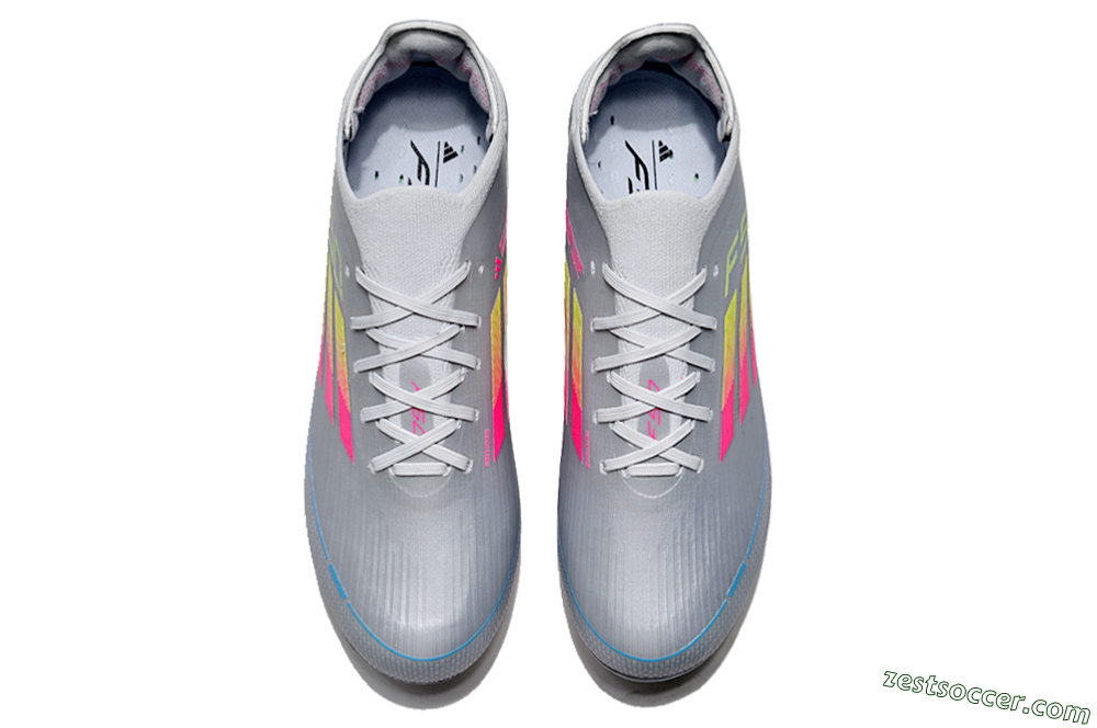 Adidas F50 Adizero FG Low-Tops Soccer Cleats - Silver/Yellow/Pink 4
