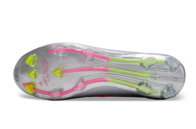 Adidas F50 Adizero FG Low-Tops Soccer Cleats - Silver/Yellow/Pink