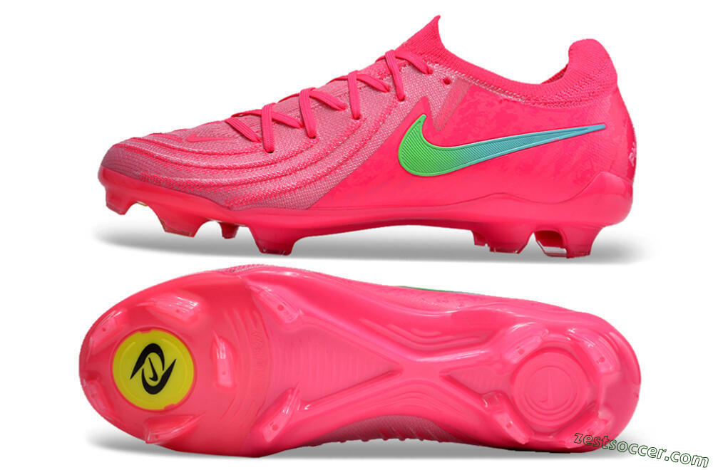 Nike Phantom Luna Elite FG Low-Tops Soccer Cleats - Pink/Yellow/Jade 1