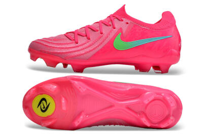 Nike Phantom Luna Elite FG Low-Tops Soccer Cleats - Pink/Yellow/Jade