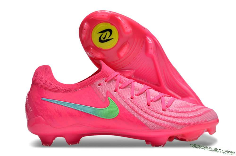 Nike Phantom Luna Elite FG Low-Tops Soccer Cleats - Pink/Yellow/Jade 0