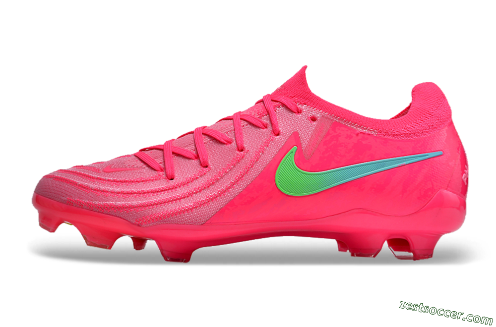 Nike Phantom Luna Elite FG Low-Tops Soccer Cleats - Pink/Yellow/Jade 2